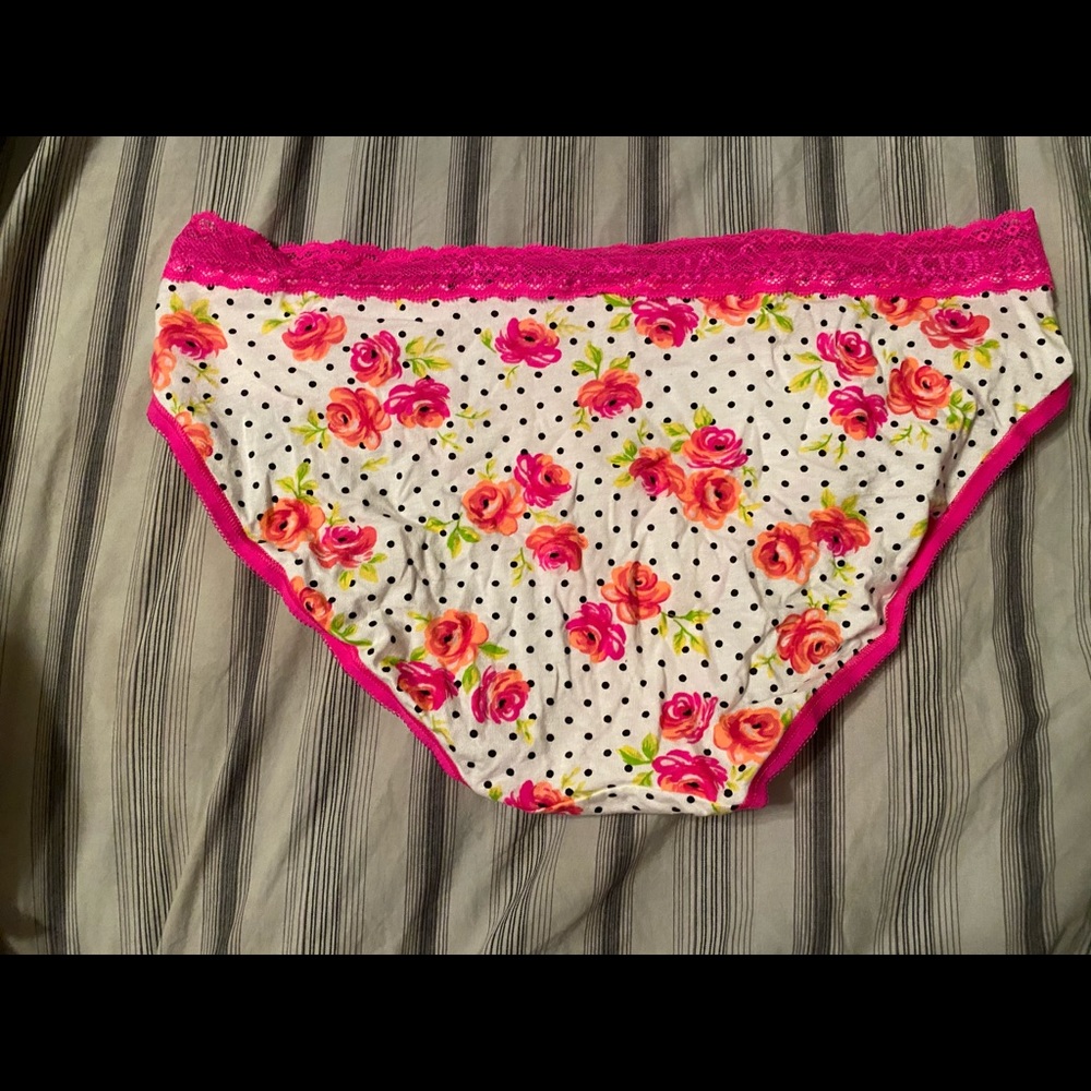 Floral and polka dot Victoria Secret panties